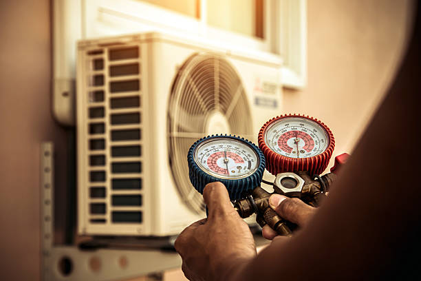Professional Hvac technician working in Sims, NC